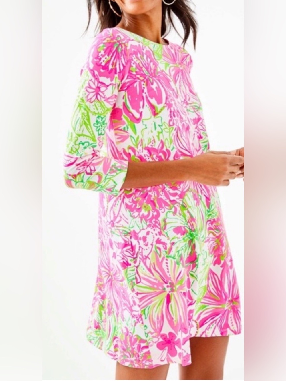 Lilly Pulitzer Womens Multi Floral Ophelia Swing Dress Size small